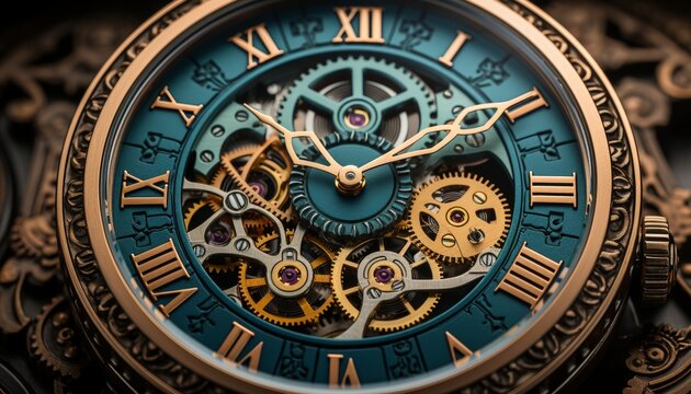 technological background of gears and clock mechanisms