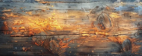 Deurstickers Brandhout textuur Abstract old wood texture in warm light