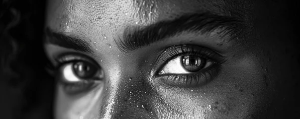 Fotobehang close up portrait in black and white © Svitlana