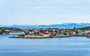 Fototapeta premium View of STAVANGER, FjordSailing, Stavanger, Boknafjorden, Norway, Europe