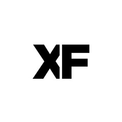 Fototapeta premium Letter X and F, XF logo design template. Minimal monogram initial based logotype.