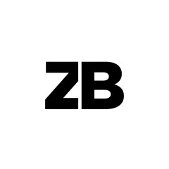 Letter Z and B, ZB logo design template. Minimal monogram initial based logotype.