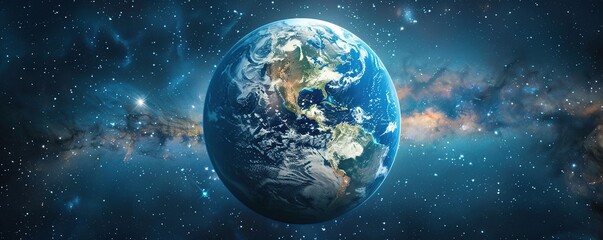 Obraz na płótnie Canvas Planet earth globe shot on space background.