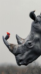 Rhino faces in close-up