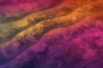 Foto auf Leinwand Surreal abstract colorful landscape inspired by Grand Canyon. rock formations. Abstract colorful background image. Created with Generative AI technology © Artem