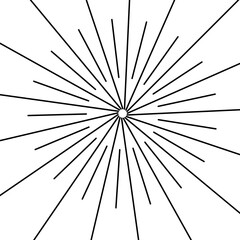 Obraz premium Fireworks icon, modern linear design print, modern abstract linear composition and graphic design element, illustration vector