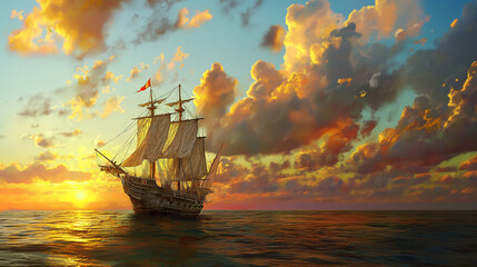 Christopher Columbus's expedition discovers America.