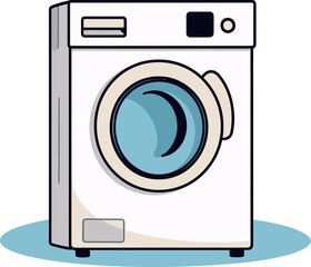 Brighten Your Day Colorful Washing Machine Vector