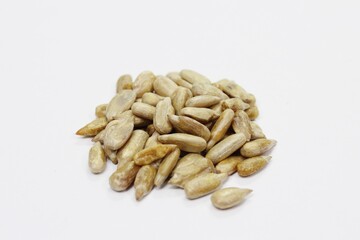 Roasted Sunflower Seeds, isolated white background