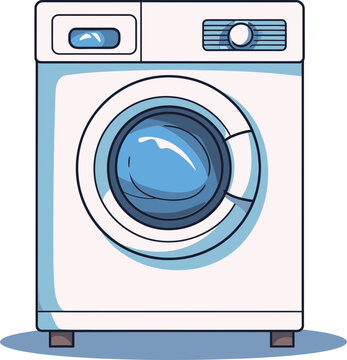 Laundry Room Luxe Elegant Washing Machine Vector