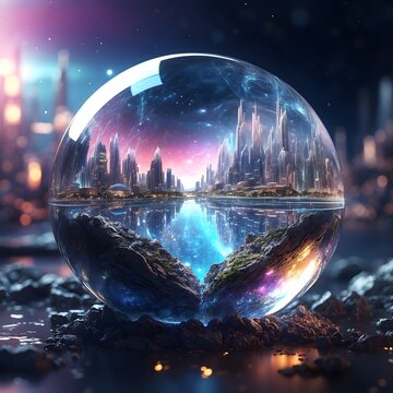crystal ball on the water