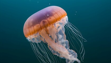 A Jellyfish Surrounded By Bubbles