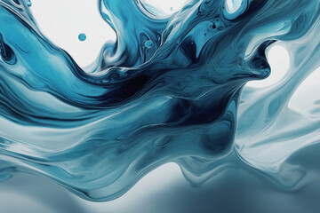 High quality abstract liquid blue ink