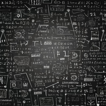 Chalk board mathematics background with equation 