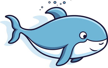 Whale Vector Illustration for Marine Conservation Posters