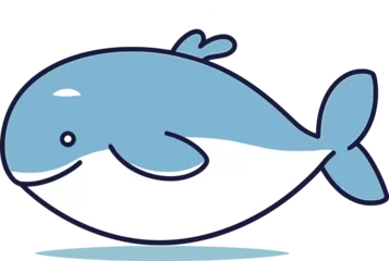 Photo sur Plexiglas Baleine Whimsical Whale Vector Illustration for Storybooks