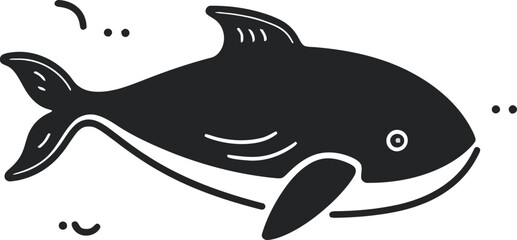 Whale Vector Illustration for Nautical-themed Websites