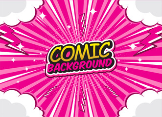 Comic cartoon purple background design