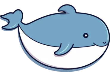 Deurstickers Whimsical Whale Vector Illustration for Ocean Awareness Campaigns © The biseeise