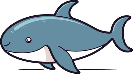 Whimsical Whale Vector Illustration for Coastal Cleanup Initiatives