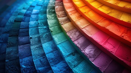 Gradient color shadows or set of paint samples for printing, abstract background. Generative AI