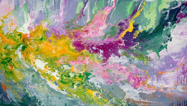 Abstract acrylic multicolored background