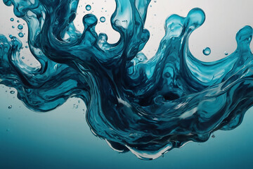 High quality abstract liquid blue ink
