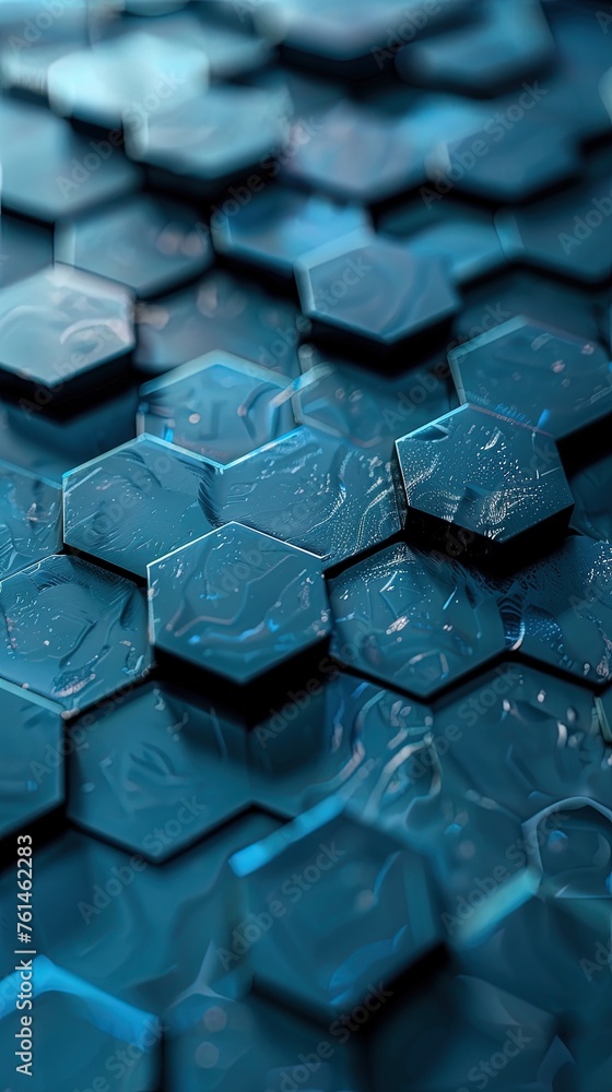 Poster digital hexagon abstract background