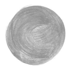 Kreis in grau gemalt mit einem Pinsel - Wasserfarbe