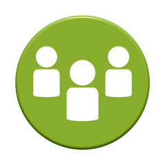 Gruppen Icon auf grünem Button - Team oder Mitarbeiter