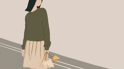 person walking in the street