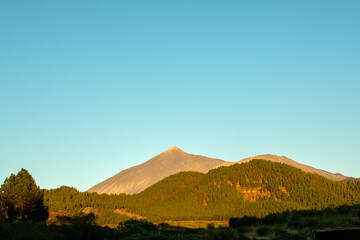 Aerial View of Mount Teide with Pine Forest, Tenerife