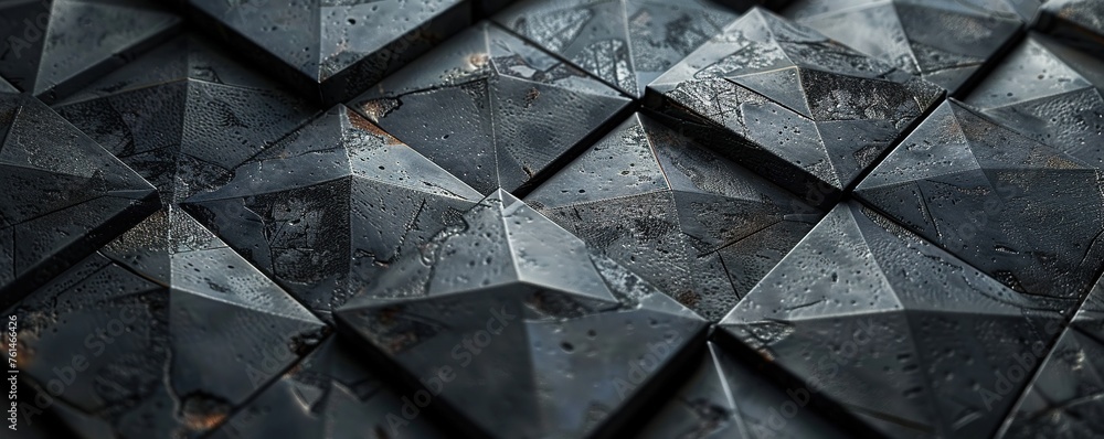 Poster tangram black game box pattern.