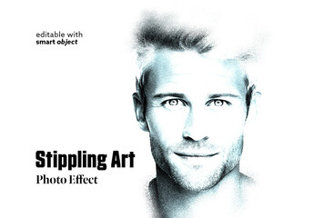 Stippling Art Photo Effect - obrazy, fototapety, plakaty