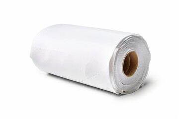 Roll of paper kitchen towel isolated