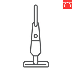 Cordless vacuum cleaner line icon, home appliances and household, vacuum cleaner vector icon, vector graphics, editable stroke outline sign, eps 10.