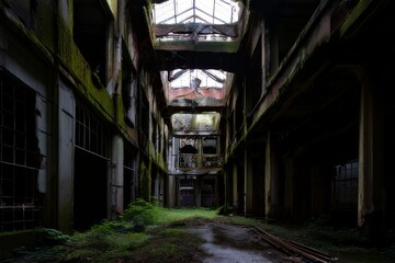 Fototapeta premium exterior of abandoned building