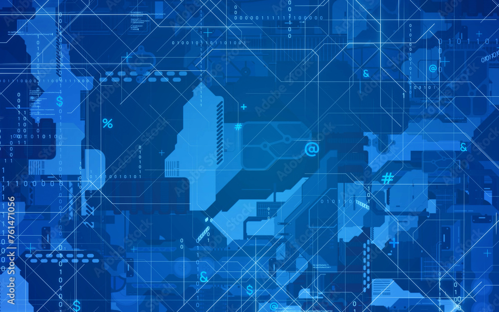 Aufkleber digital transformation concept. futuristic technology. abstract background.