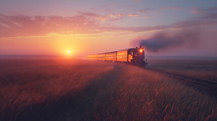 Fototapeta premium First Trans-American Railroad.