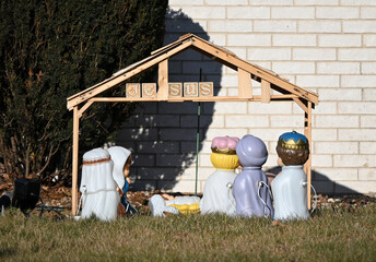 Outdoor Children's Nativity Scene