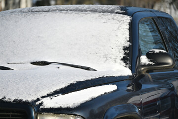 Light Snow on the Windshield