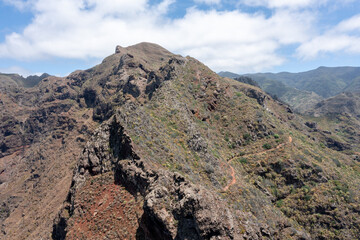 Aerial view of Anaga Mountain Cliffs, Tenerife