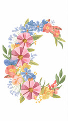 Floral Alphabet C