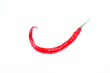 Red chilli peppers isolated on white background