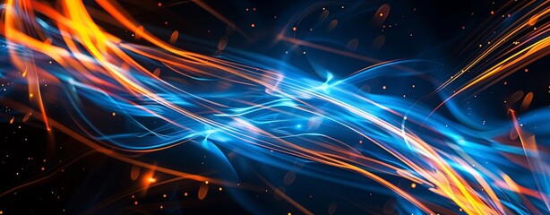 Fototapeta premium Abstract background with speed lines and glowing light