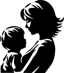 Mother's Day silhouette design