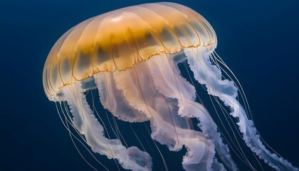 Fototapeta premium A Jellyfish With A Translucent Body