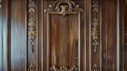 Detailed view of a wooden paneled wall, suitable for interior design projects