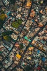 Aerial view of a bustling city. Perfect for urban-themed projects
