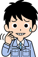 動揺する営業マン